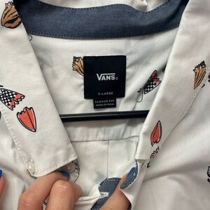Vans White Shirt with Colorful Graphic Print